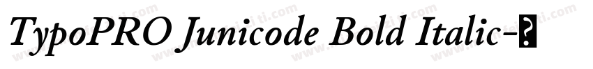 TypoPRO Junicode Bold Italic字体转换